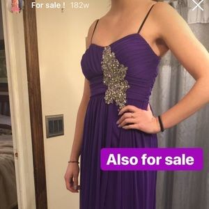 Purple long in back short in front prom dress